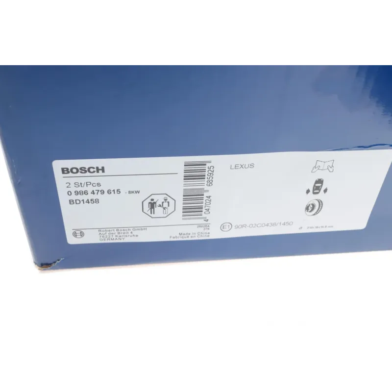 Диск гальмівний задній BOSCH 0 986 479 615 для Lexus GS/IS II/IS C 310x18 мм