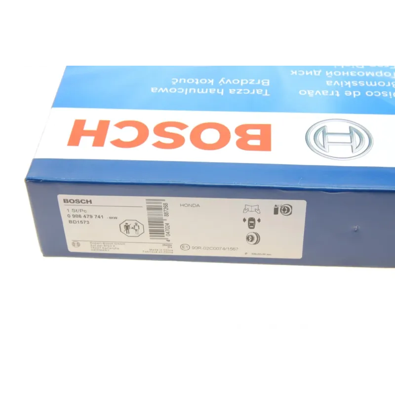 Диск гальмівний передній BOSCH 0 986 479 741 для Honda Accord VIII/IX 2008-, 320x32 мм