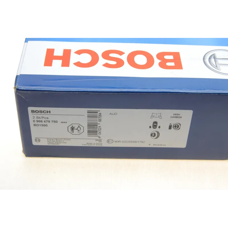 Диск гальмівний задній BOSCH 0 986 479 750 для Audi A6/A7 Sportback 2010-, 330x22 мм