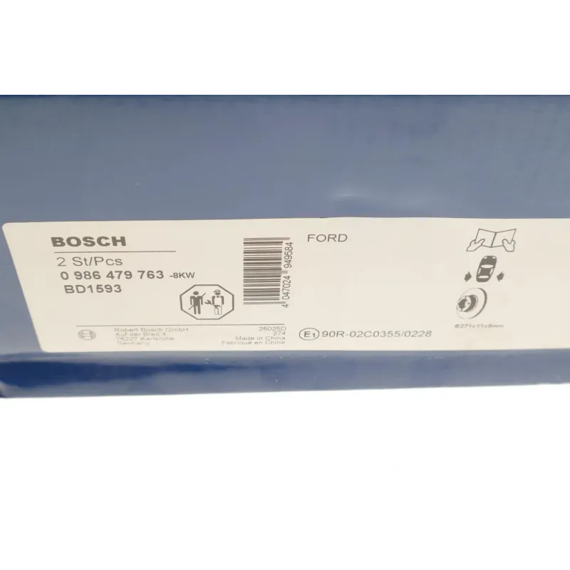 Диск гальмівний задній BOSCH 0 986 479 763 для Ford Focus III 271x11 мм