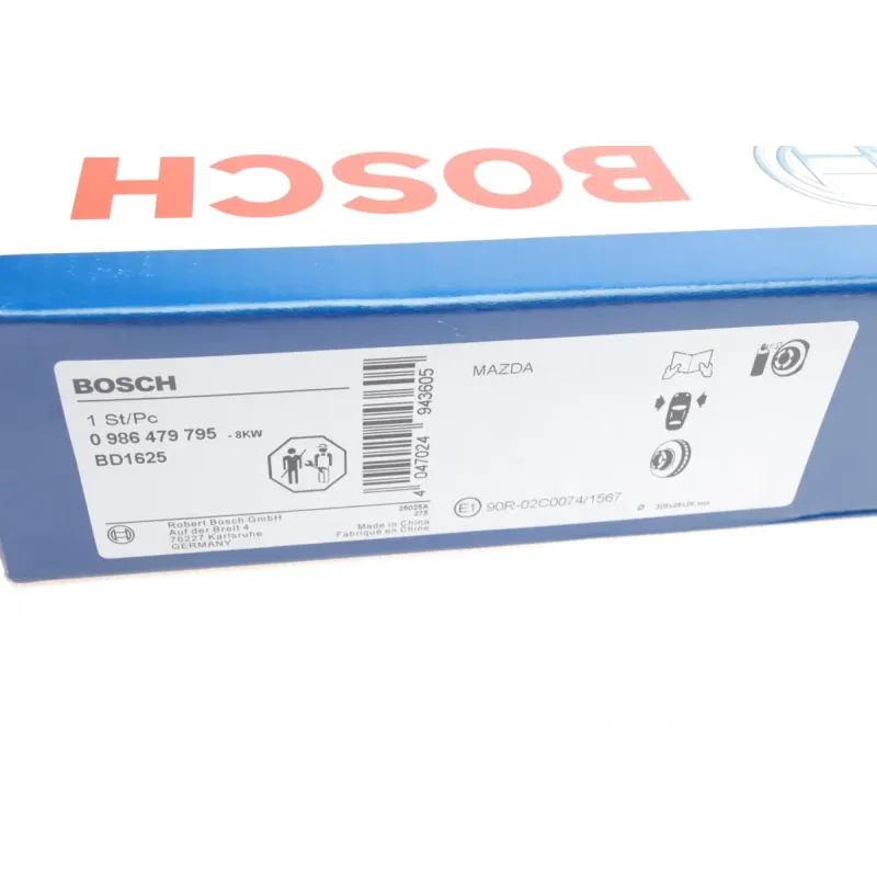 Диск гальмівний передній BOSCH 0 986 479 795 для Mazda CX-7 CX-9 320x28 мм