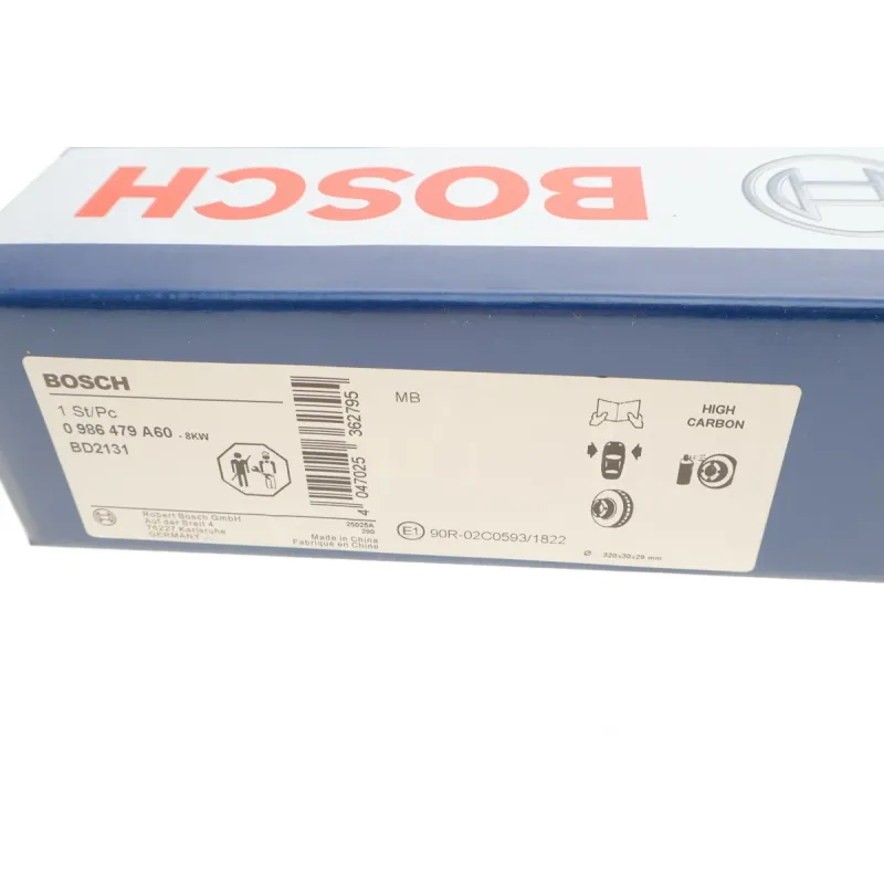 Диск гальмівний передній BOSCH 0 986 479 A60 для Mercedes-Benz A-Class W176, B-Class W246 2011-, 320x30 мм