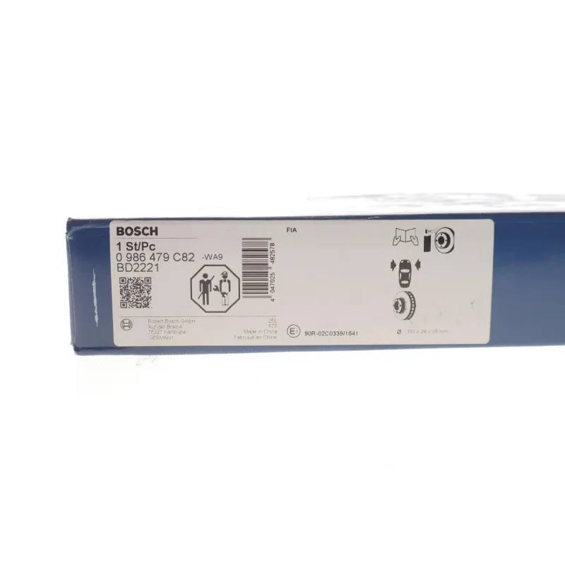 Диск гальмівний передній BOSCH 0 986 479 C82 для Jeep Cherokee KL 330x28 мм