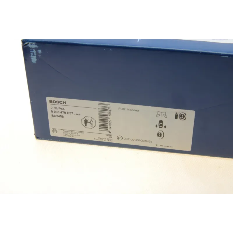 Диск гальмівний задній BOSCH 0 986 479 D37 для Ford Mondeo V 302x11 мм