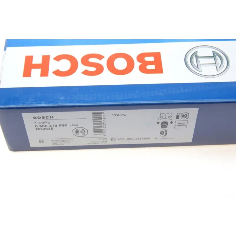 Диск гальмівний передній BOSCH 0 986 479 F90 для Volvo S90 II V90 II 2016-, 322x28 мм
