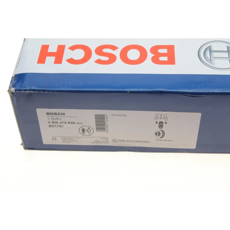 Диск гальмівний передній BOSCH 0 986 479 R46 для Toyota Hilux, Fortuner 318.5x28 мм