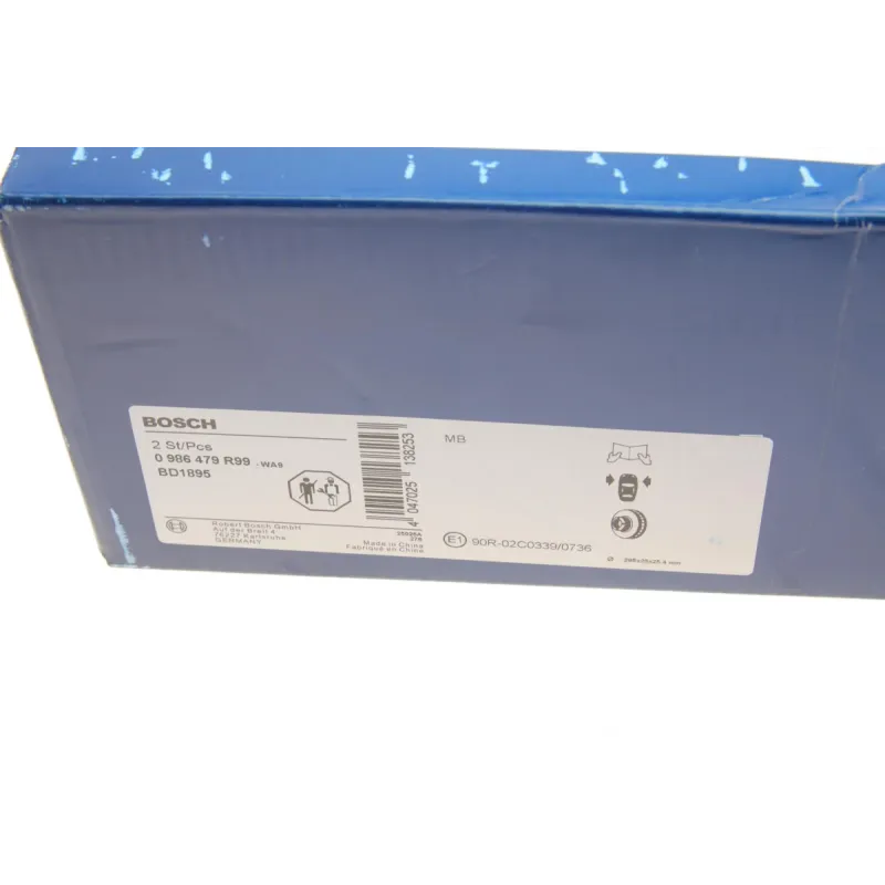 Диск гальмівний передній BOSCH 0 986 479 R99 для Mercedes-Benz E-Class W211/S211 2002-2009, 295x28 мм