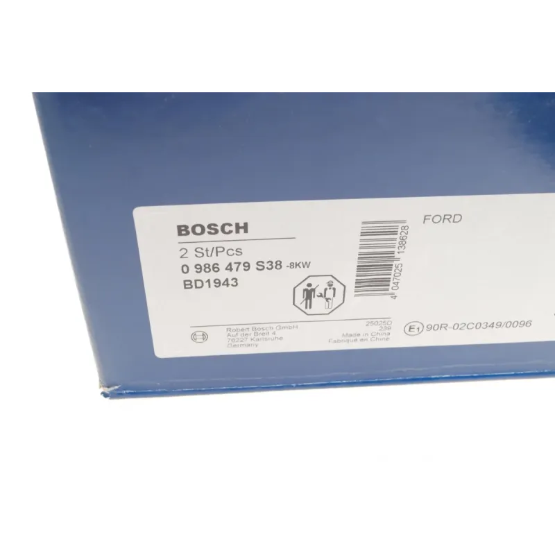 Диск гальмівний передній BOSCH 0 986 479 S38 для Ford Fiesta VI 2008-, 258x23 мм