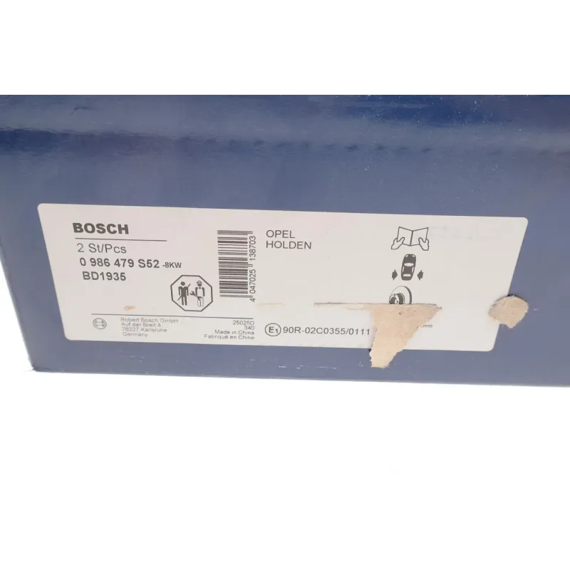 Диск гальмівний задній BOSCH 0 986 479 S52 для Opel Astra G/H 1998-2005, Meriva A 2003-, 239.8x10 мм