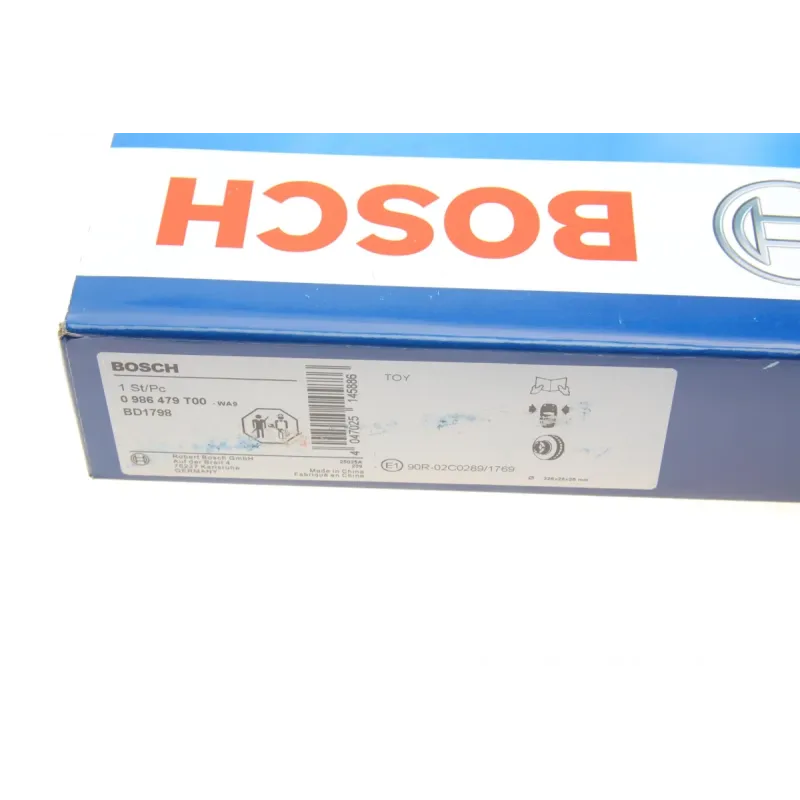 Диск гальмівний передній BOSCH 0 986 479 T00 для Toyota RAV 4 2012-, Lexus RX/NX 328x28 мм