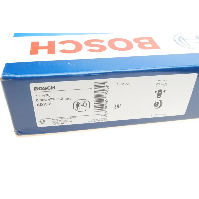 Диск гальмівний передній BOSCH 0 986 479 T32 для Infiniti EX/FX/M 320x34 мм