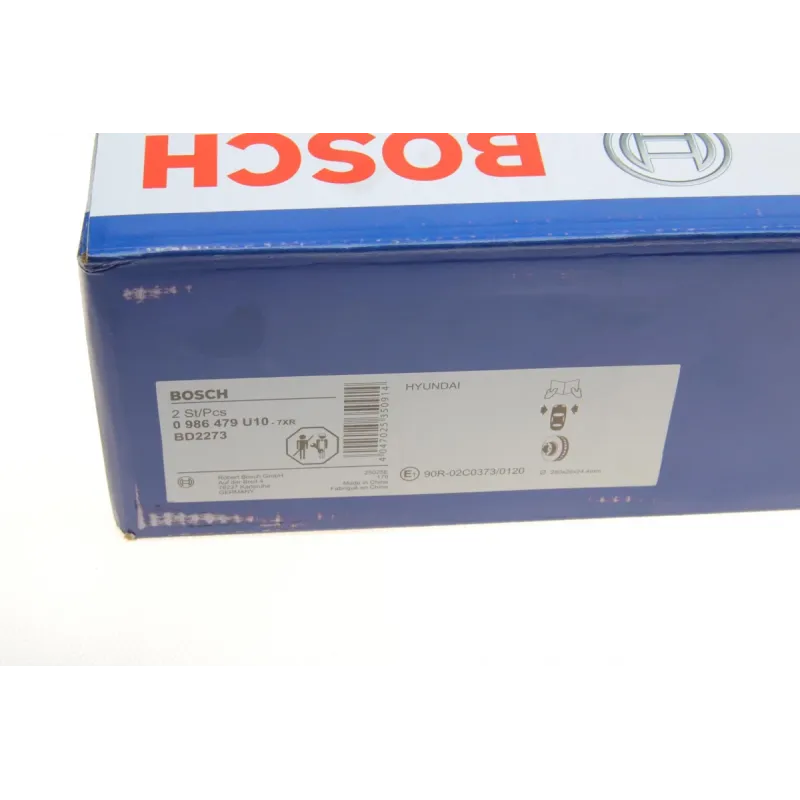 Диск гальмівний передній BOSCH 0 986 479 U10 для Hyundai Tucson/i30, Kia Cee'd 280x26 мм