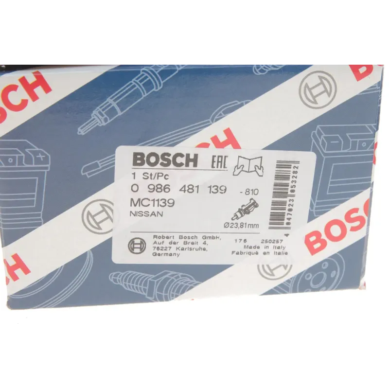 Циліндр гальмівний головний BOSCH 0 986 481 139 для Nissan Juke F15, Pulsar C13 (d=23.81мм)