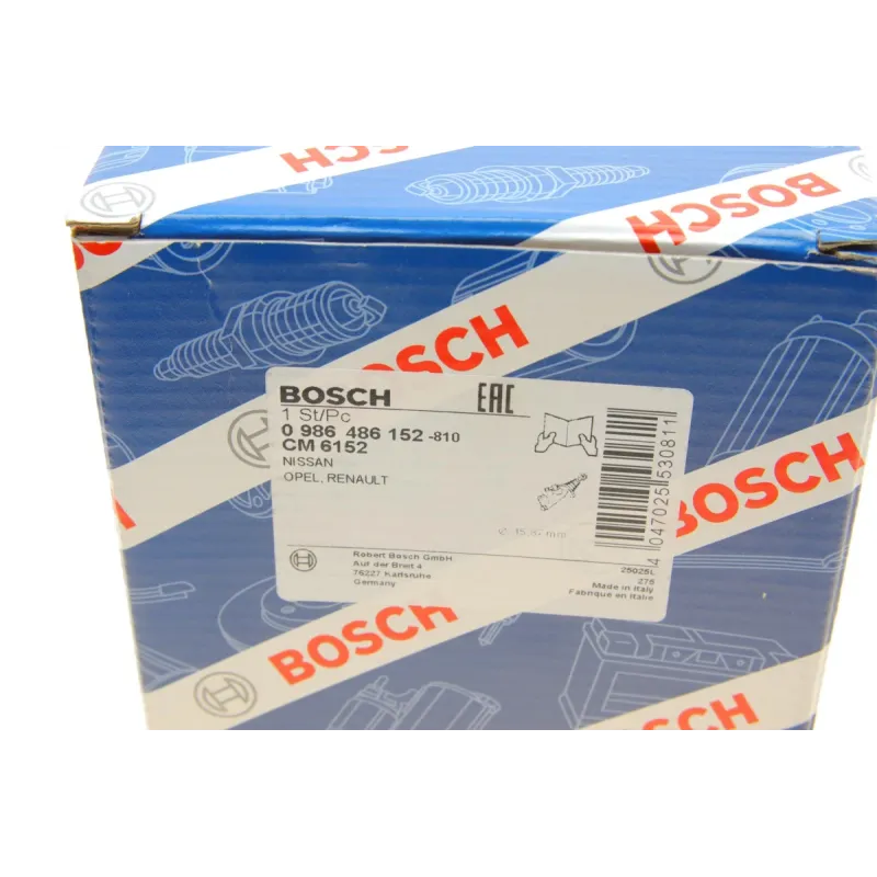 Циліндр зчеплення головний BOSCH 0 986 486 152 для Renault Master II, Opel Movano, Nissan Interstar 15.87 мм