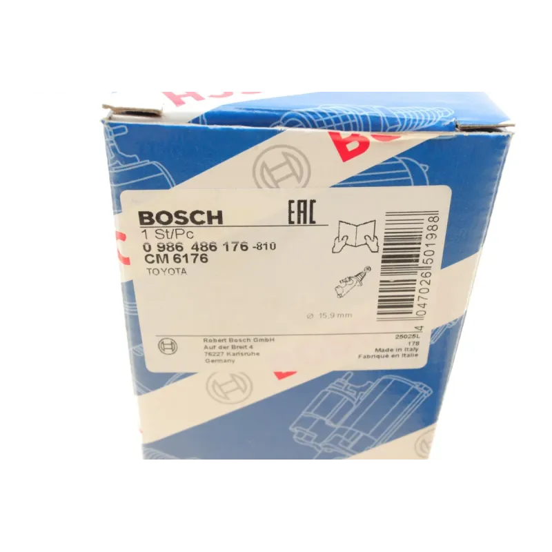 Циліндр зчеплення головний BOSCH 0 986 486 176 для Toyota Avensis, Corolla 2006-2018, діаметр 15.9 мм