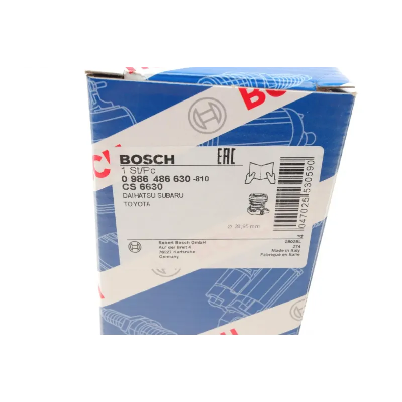 Підшипник вижимний BOSCH 0 986 486 630 для Toyota Avensis/Corolla 1.2-1.8 2006-2018, діаметр поршня 28 мм