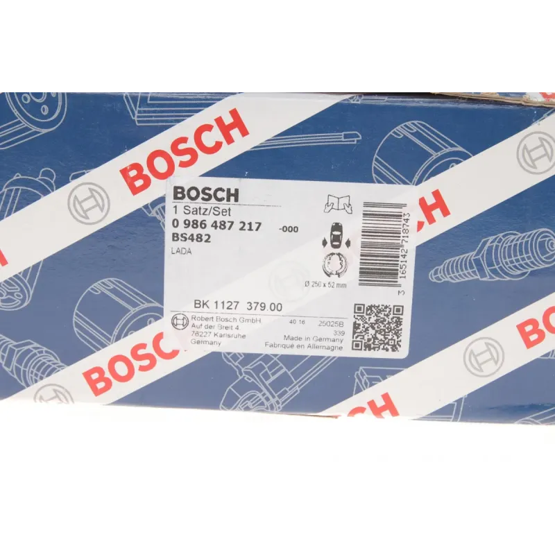 Колодки гальмівні задні BOSCH 0 986 487 217 для Lada 2101/Kalina (барабанні) 250x52 мм