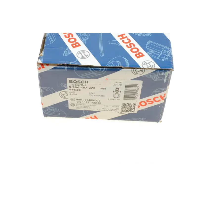 Колодки гальмівні задні BOSCH 0 986 487 270 для Audi 80-89, VW Passat B3/B4, Chery Amulet (барабанні, 200x40 мм)