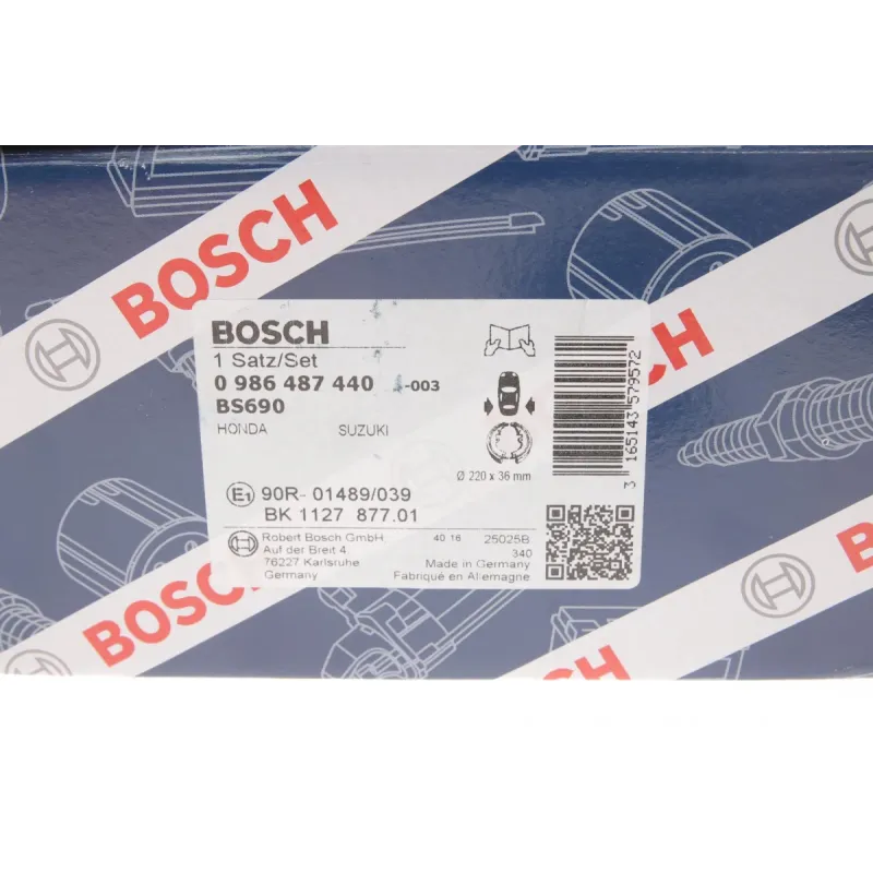 Колодки гальмівні задні BOSCH 0 986 487 440 для Honda Accord/Civic/CR-V/HR-V 1985-2005
