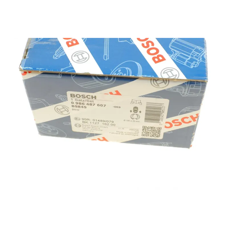 Колодки ручника BOSCH 0 986 487 607 для BMW 1 (E81/E87) 2005-2012, 185x20 мм
