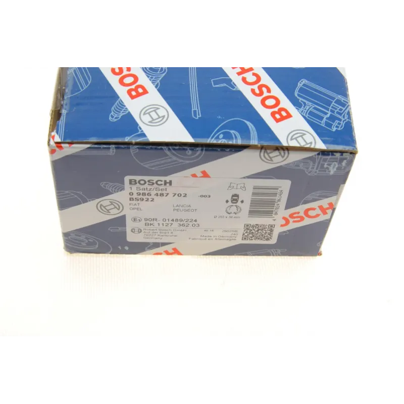Колодки гальмівні задні BOSCH 0 986 487 702 для Opel Corsa 06-/Fiat Punto 99- (барабанні) 203.2x38 мм