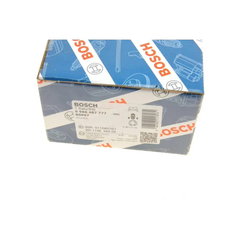 Колодки гальмівні задні BOSCH 0 986 487 777 для Hyundai i30/ix35, Kia Cee'd (барабанні, 167x27 мм)