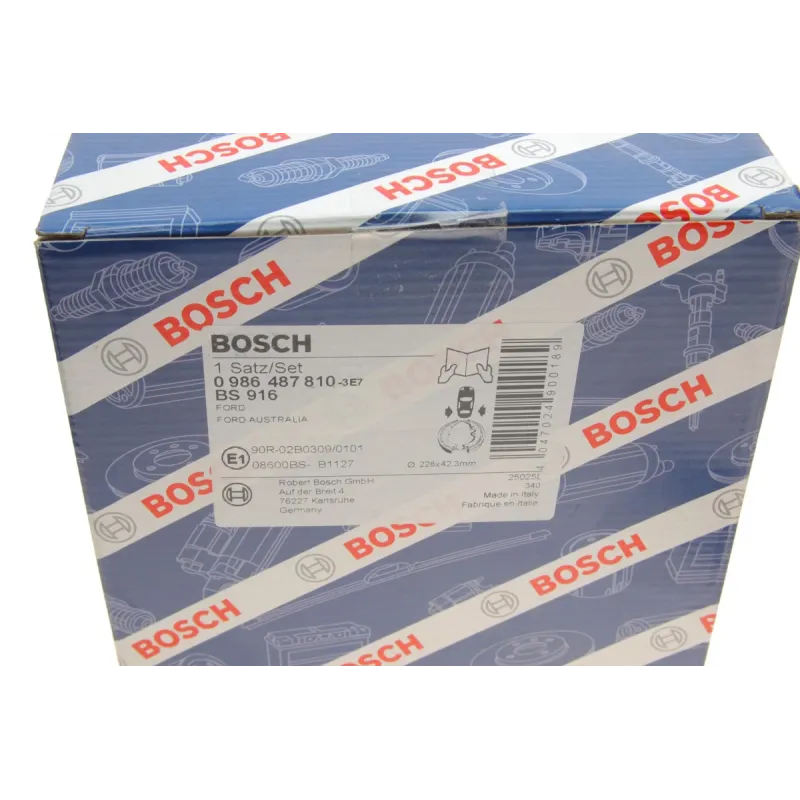 Колодки гальмівні задні BOSCH 0 986 487 810 для Ford Focus II 2004-2012, 228x42.3 мм