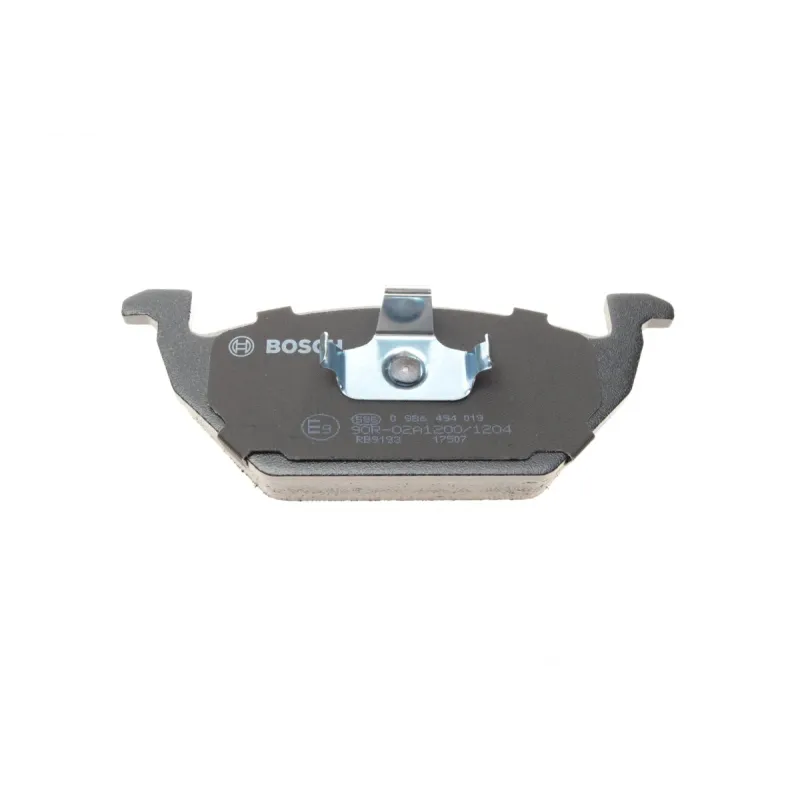 Комплект передніх гальмівних колодок BOSCH 0 986 494 019 для Audi A3, Skoda Octavia, VW Golf (+датчик) 146x54.7x19.5 мм