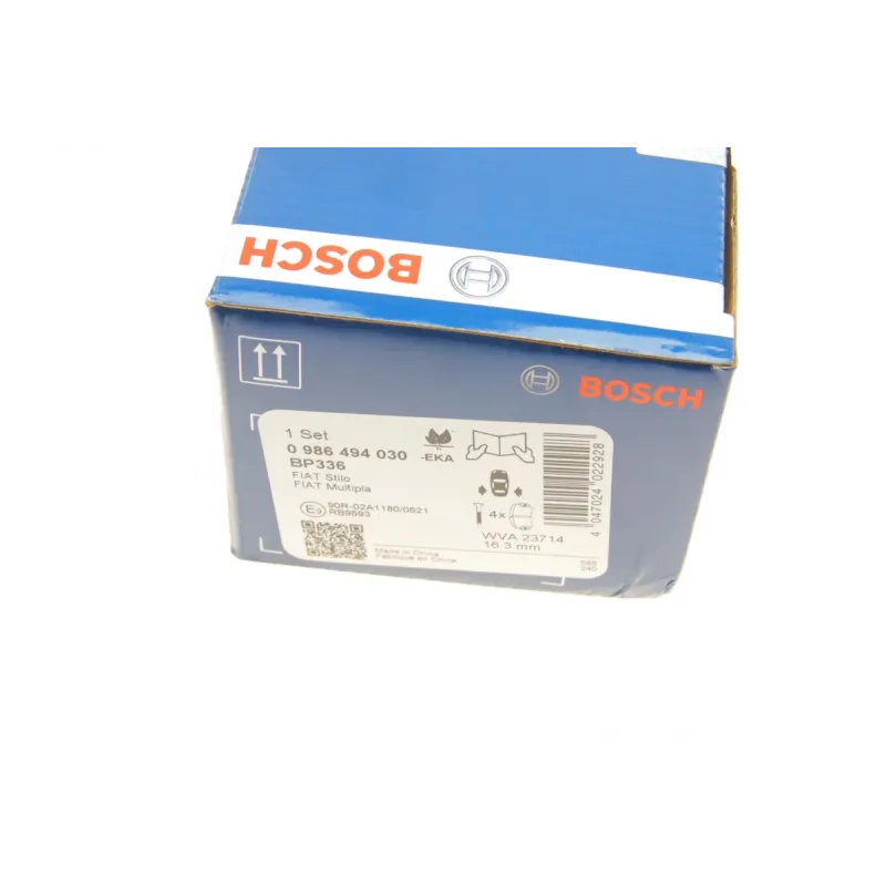 Колодки гальмівні задні Bosch 0 986 494 030 для Fiat Bravo II, Stilo, Lancia Delta