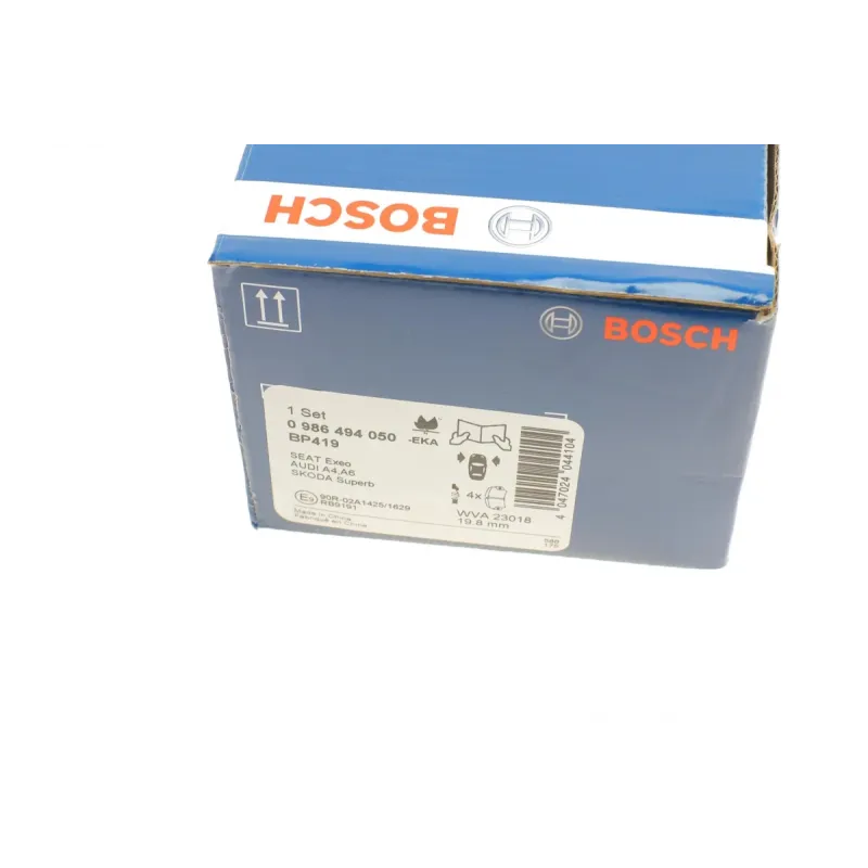 Колодки гальмівні передні BOSCH 0 986 494 050 для Audi A4 B5, Skoda Superb I, VW Passat B5 1.9TDI/2.5TDI 1996-2005