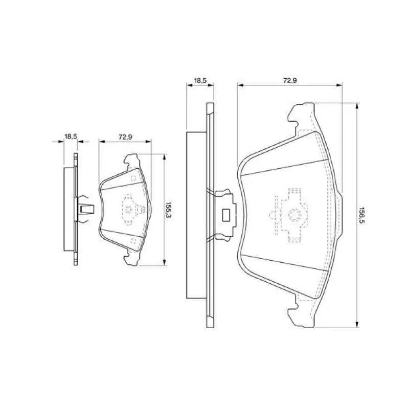 Колодки гальмівні (передні) Ford Focus/Mazda 3/Volvo C30/C70/S40/V50/Opel Vectra C 05-14/V40 12-