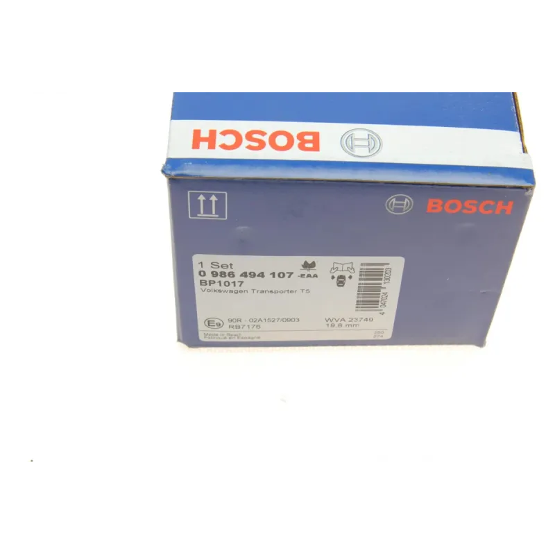 Комплект передніх гальмівних колодок BOSCH 0 986 494 107 для VW Multivan T5 T6, 155x72.9 мм