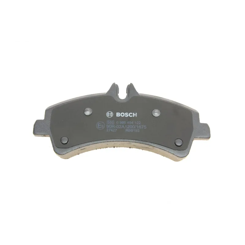 Колодки гальмівні задні Bosch 0 986 494 122 для Mercedes-Benz Sprinter 509-519 CDI, VW Crafter 50 (2006-), 79x165x20.5 мм