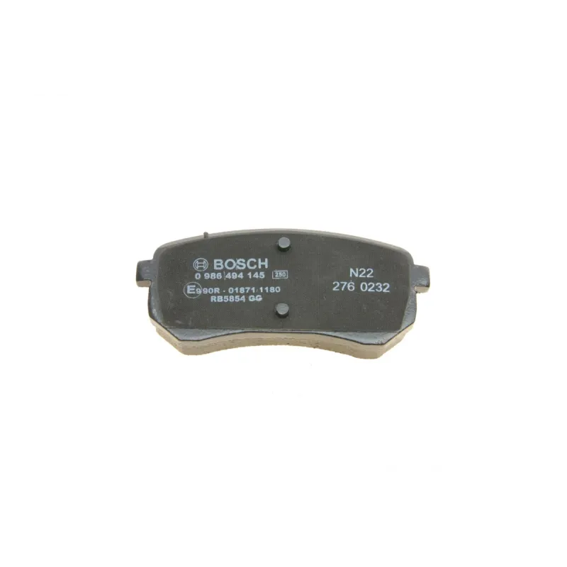 Колодки гальмівні задні BOSCH 0 986 494 145 для Hyundai i10 (PA) 2008-2016, Kia Picanto (BA) 2004-2011, 92.6x41x14.5 мм