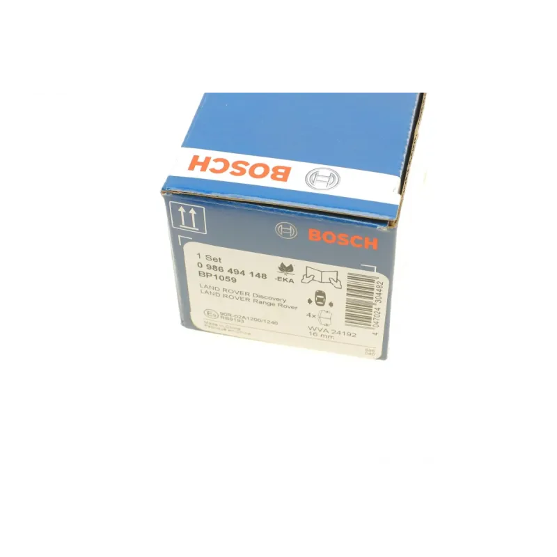 Колодки гальмівні задні BOSCH 0 986 494 148 для Land Rover Range Rover III (LM) 2002-2012, 116.8x46.3x17.5 мм