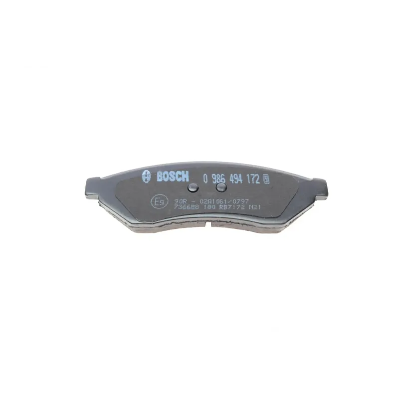 Колодки гальмівні задні BOSCH 0 986 494 172 для Chevrolet Epica/Evanda 2002- 121x37.3x14.8 мм