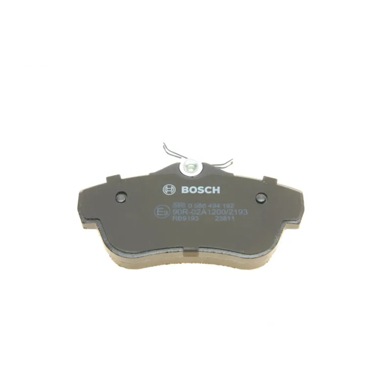 Колодки гальмівні задні BOSCH 0 986 494 192 для Fiat Scudo, Peugeot Expert 2007-, 113.5x58.5x16.7 мм