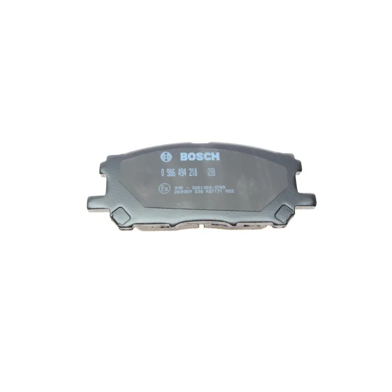 Колодки гальмівні передні BOSCH 0 986 494 218 для Lexus RX 300/350/400h 2003-2008 (140.8x59.5x17.3 мм)