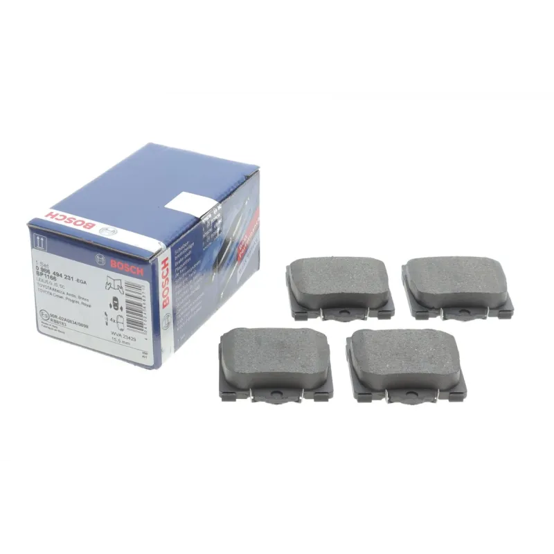 Колодки гальмівні задні BOSCH 0 986 494 231 для Lexus GS II/IS I 1997-2005, Toyota Crown VI 1999-2003