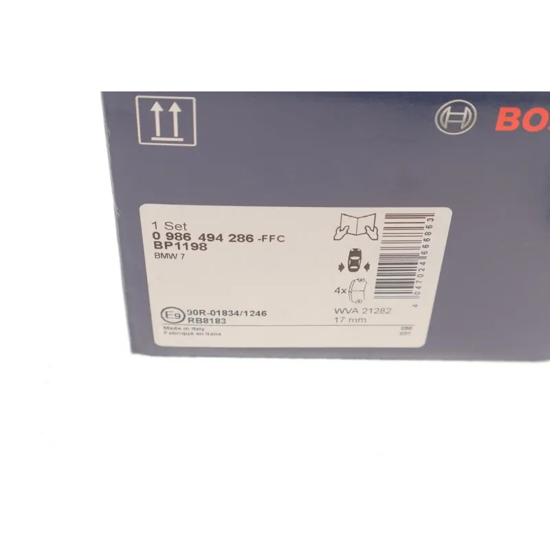 Колодки гальмівні задні BOSCH 0 986 494 286 для BMW 7 (E65/E66/E67) 2001-2008