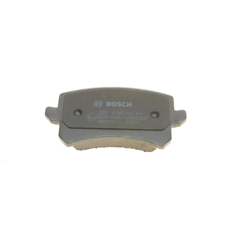 Колодки гальмівні задні BOSCH 0 986 494 344 для Audi A6, VW Passat B6 2005-2011, 105.3x56.3x16.4 мм