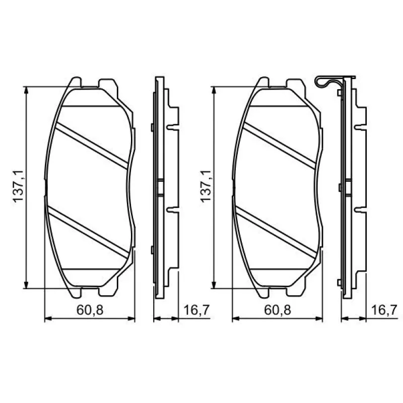 Колодки гальмівні (передні) Hyundai Terracan/Equus/Kia Amanti 99-