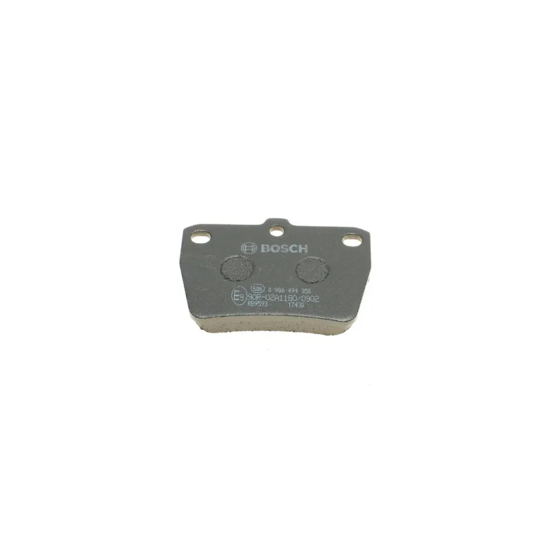 Колодки гальмівні задні BOSCH 0 986 494 350 для Toyota RAV4 II 2000-2005, 78.6x54.2x13.9 мм