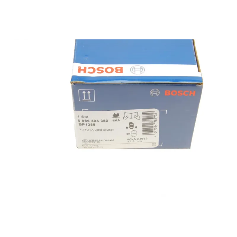 Колодки гальмівні задні BOSCH 0 986 494 380 для Toyota Land Cruiser 200, Lexus LX 44.8x116.4 мм