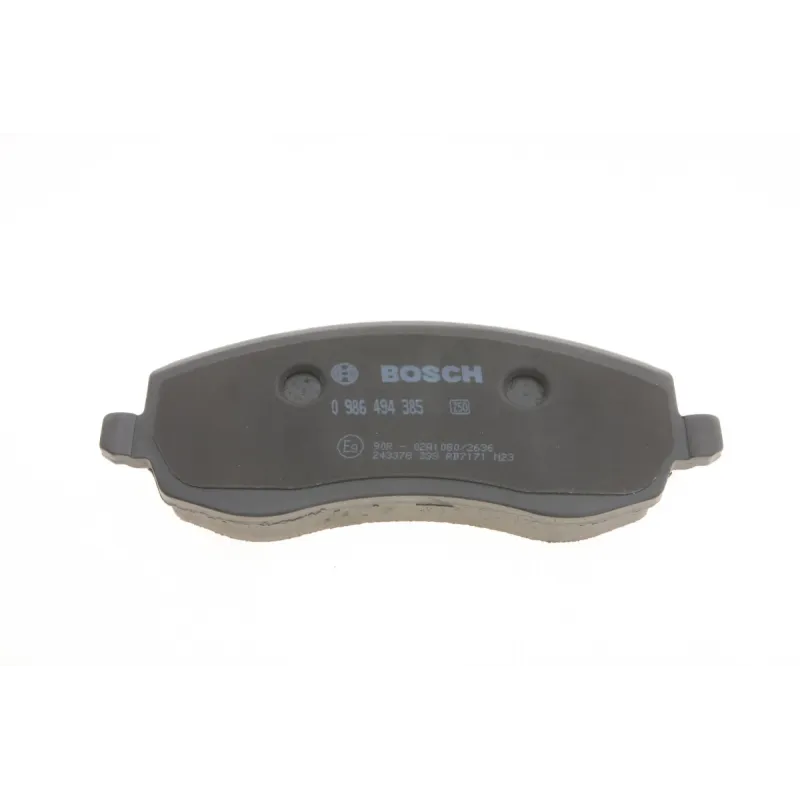 Колодки гальмівні передні BOSCH 0 986 494 385 для Citroen C8, Peugeot 807 2.0/2.2 HDi 2006- 162.7x63.8 мм