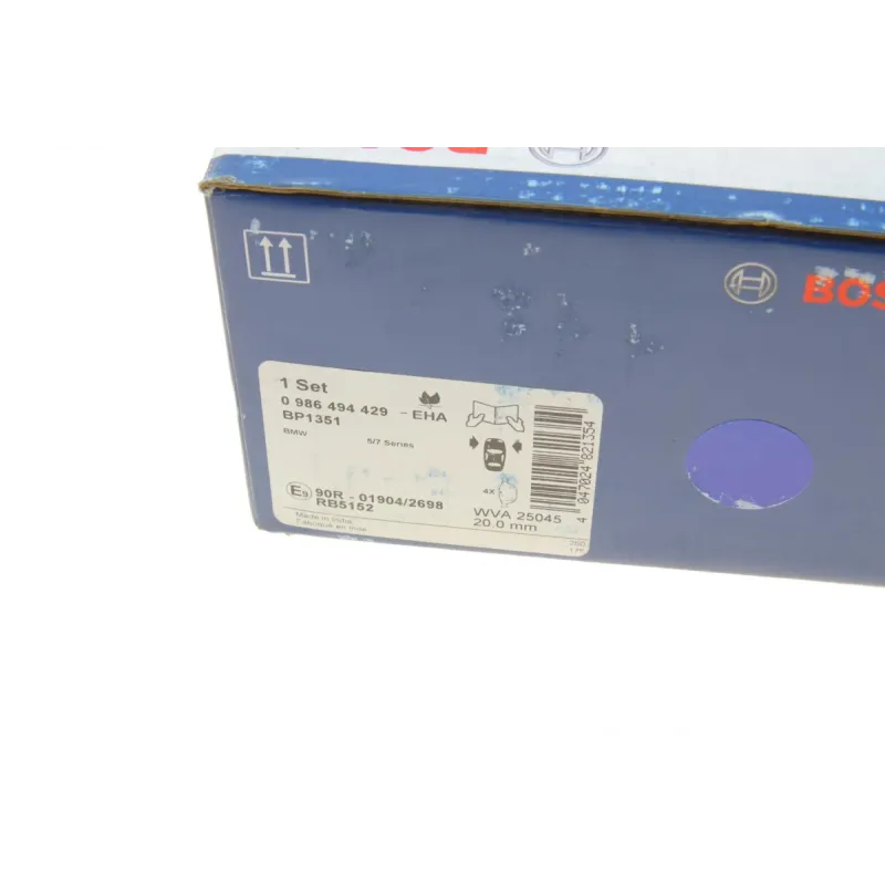 Колодки гальмівні передні BOSCH 0 986 494 429 для BMW 5 (F10/F11/F07) 2008-2018
