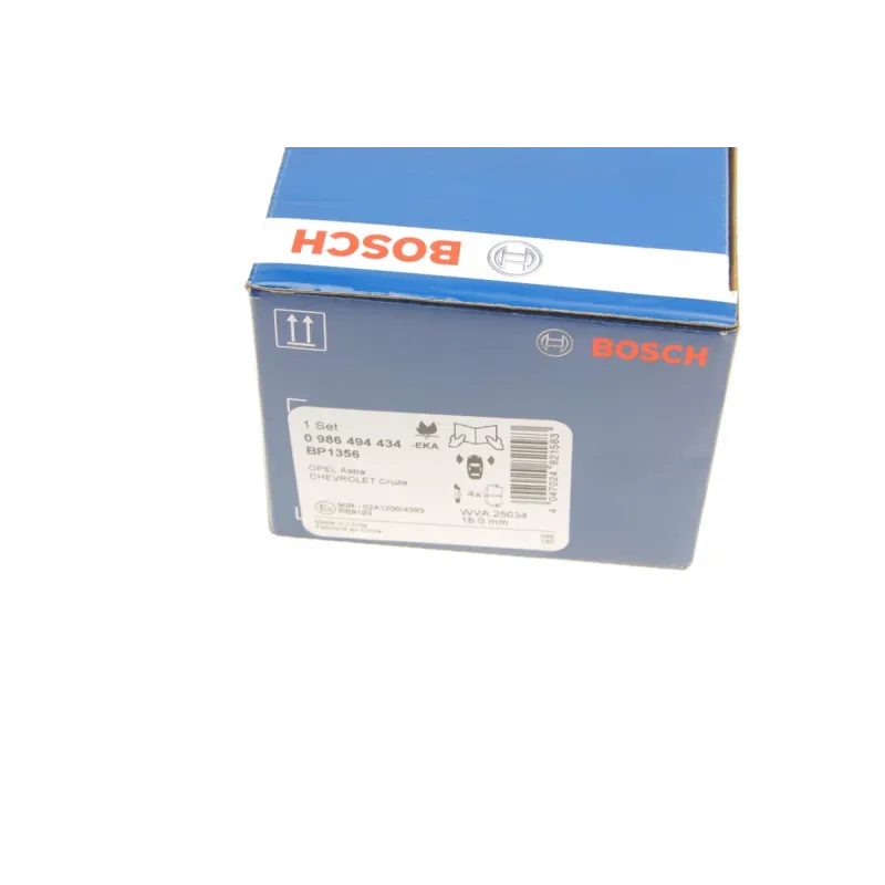 Колодки гальмівні передні BOSCH 0 986 494 434 для Opel Astra J, Chevrolet Cruze, Zafira C