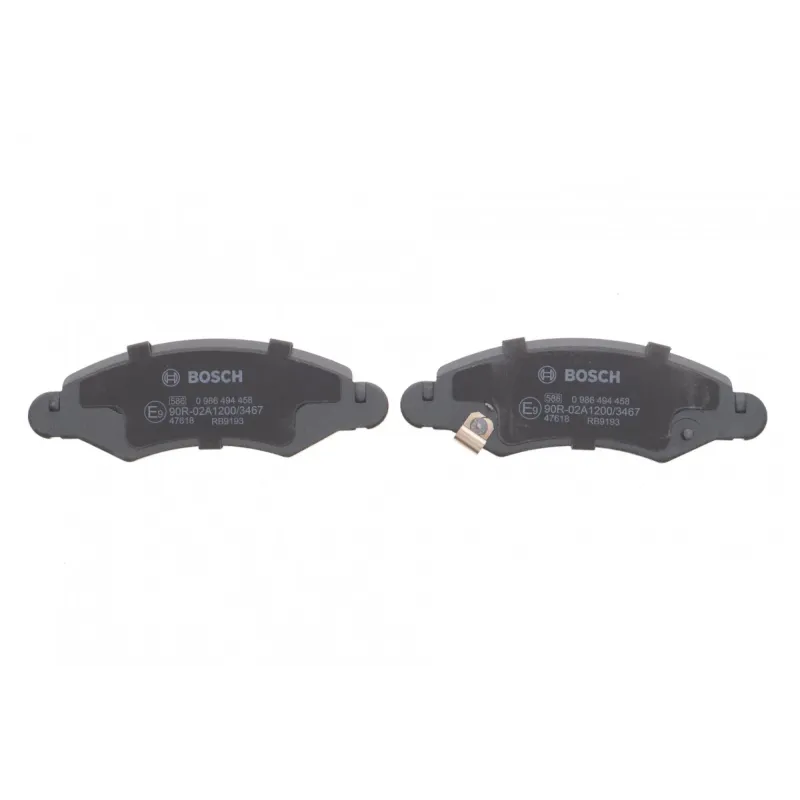 Колодки гальмівні передні BOSCH 0 986 494 458 для Opel Agila A, Subaru Justy III, 131x44.2 мм
