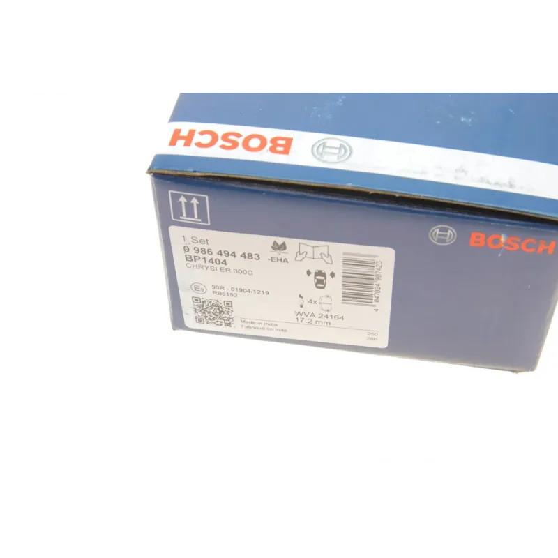 Колодки гальмівні передні BOSCH 0 986 494 483 для Dodge Charger/Challenger, Chrysler 300 C 2004-2012, 183.4x54.9 мм