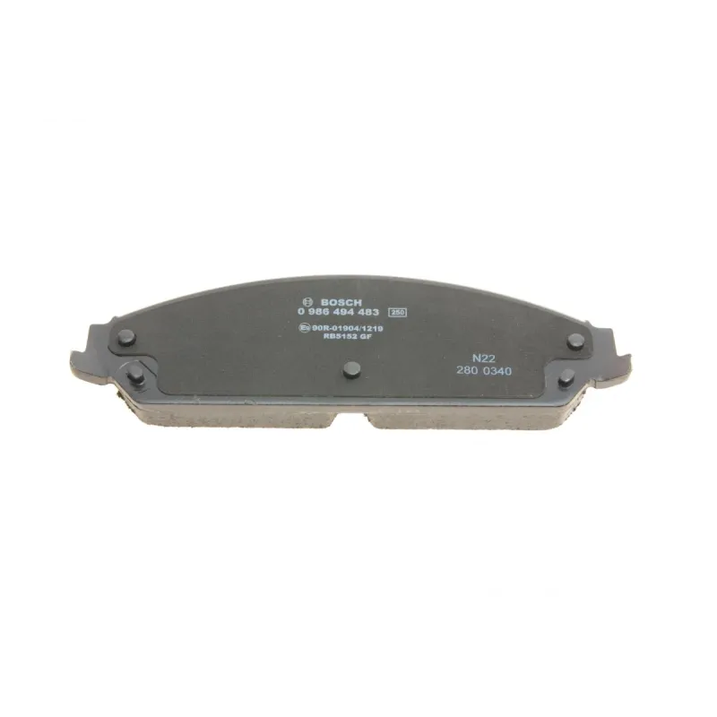 Колодки гальмівні передні BOSCH 0 986 494 483 для Dodge Charger/Challenger, Chrysler 300 C 2004-2012, 183.4x54.9 мм